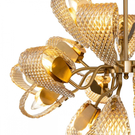 Люстра на штанге Indigo Fless 11033/18R Amber V000345 