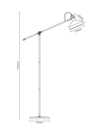 Торшер Camelion KD-425F Amsterdam С62 черный+медь