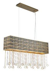 Люстра подвесная Lucia Tucci illuminazione PERSO 4930.6 gold&amp;black