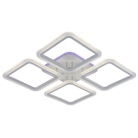 Светодиодная диммируемая люстра с ПДУ Profit Light 8075/4 WHT 112W+8W RGB