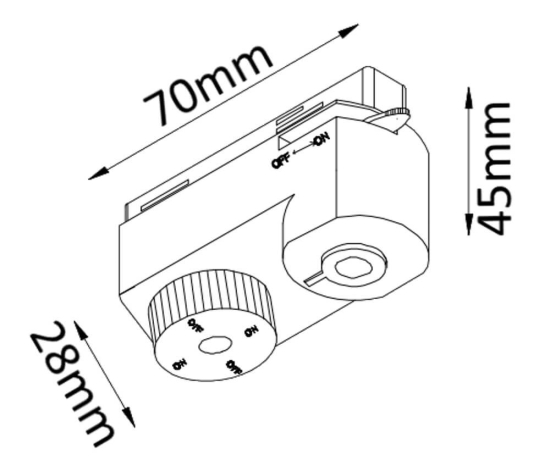 Адаптер для однофазного шинопровода CLT 0.212 Crystal Lux (CLT 0.212 01 WH) 