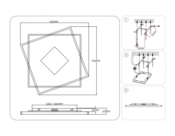 Светильник светодиодный потолочный Ambrella light FL4790 