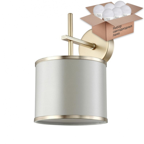 Бра Crystal Lux с лампочкой SERGIO AP1 GOLD+Lamps E14 P45