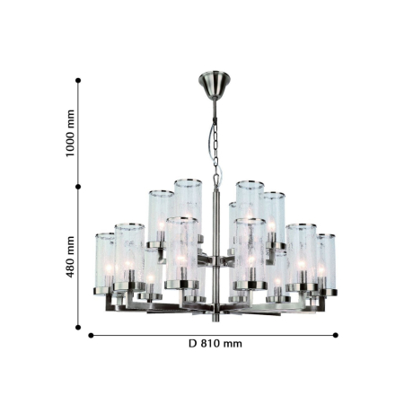 Люстра с лампочками, подвесная, комплект от Lustrof. №176637-617408 