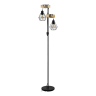 44081 Торшер TOWNSHEND 5, 2х60W(E27), L400, H1655, A250, сталь, дерево, черный, коричневый Eglo 