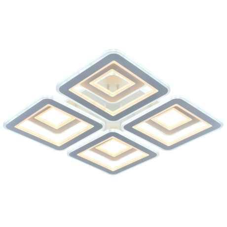 Светодиодная диммируемая люстра с ПДУ Profit Light 8009/4+4 WHT D 