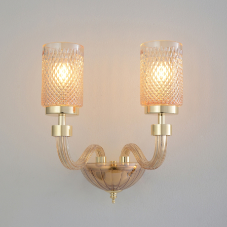 Бра Crystal Lux SILVESTRO AP2 AMBER 