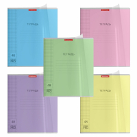 Нарушена упаковка!  <723425> Тетрадь обложка пластик, А5 48 л. скоба, клетка, Erich Krause, CoverPro (микс в спайке), 56384 (404866)