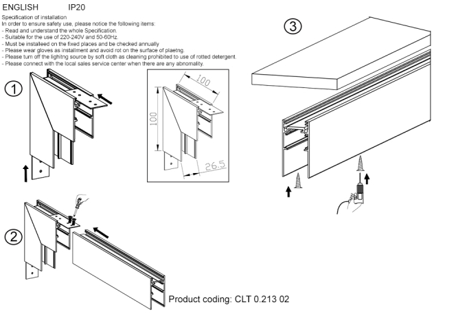 Внутренний соединитель для магнитного накладного шинопровода угловой Crystal Lux CLT 0.213 02 WH 