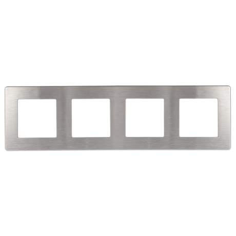 Рамка 4-постовая ЭРА 12 сатин алюминий 12-5104-03 Б0052531