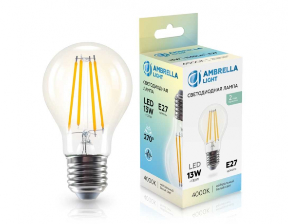 Лампа светодиодная Лон A60 13W 4000K Ambrella light Bulding 601314 