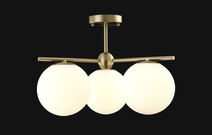 Потолочная люстра с лампочками CRYSTAL LUX FELIZ SP-PL3 BRONZE/WHITE+Lamps 