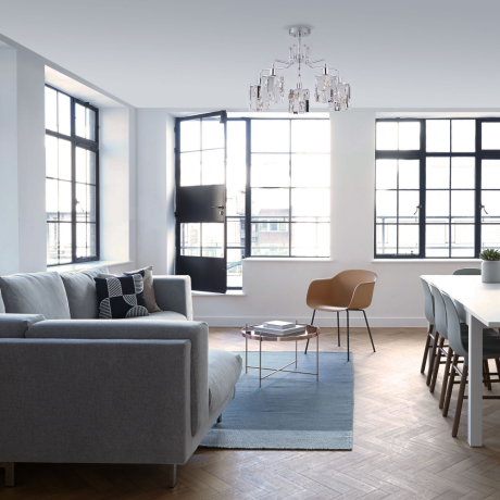 Люстра на штанге Eurosvet Scoppio 10101/5 хром/прозрачный хрусталь Strotskis 