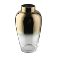 421358 Ваза декоративная KENYASI, H270, ?155, стекло, прозрачный, золотой, зеркальный Eglo