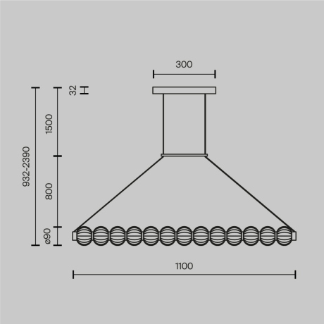 Подвесной светильник Maytoni Amulet MOD555PL-L18G3K 