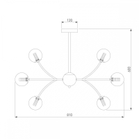 Потолочная люстра Eurosvet Astro 30179 хром (a057445)