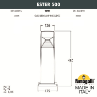 Ландшафтный фонарь Fumagalli Ester 500 DS1.563.000.WXD1L