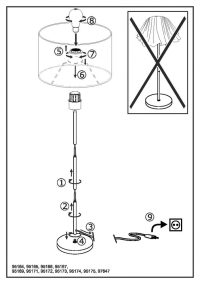 Торшер с лампочкой Eglo 97647+Lamps