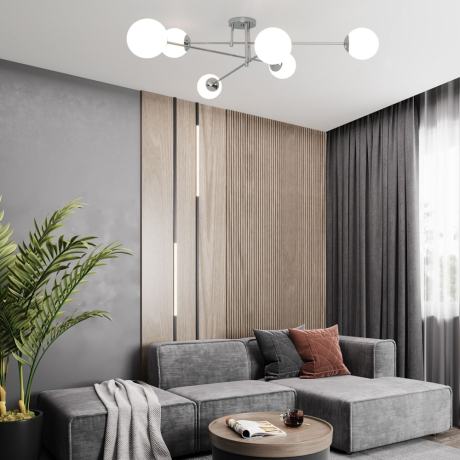 Потолочная люстра Eurosvet Netz 30181/6 хром 