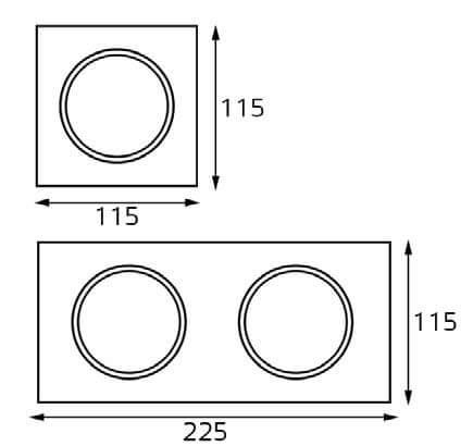 Рамка на 1 светильник Italline IT02-QRS1 IT02-QRS1 black 