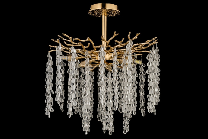 Потолочная люстра с лампочками Dio D arte Tavenna H 1.3.46.800 G+Lamps 