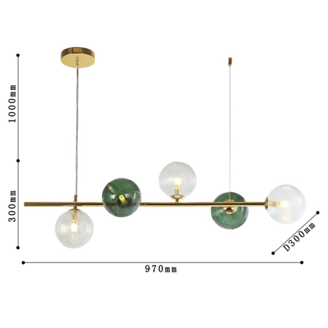 Светильник подвесной с Led лампочками в комплекте F-Promo 4035-5P+Lamps 