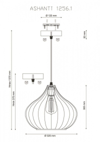 Ashanti 1256.1 Подвесной светильник Lucia Tucci