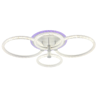 Светодиодная диммируемая люстра с ПДУ Profit Light 8024/2+2 WHT 93W+7W RGB