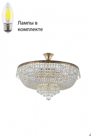 Потолочная люстра с лампочками Arti Lampadari Nonna E 1.3.50.505 G+Lamps 