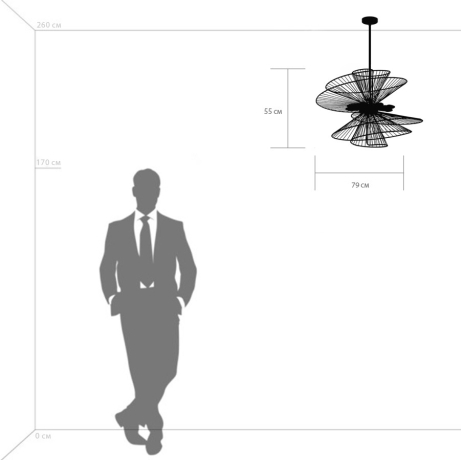 Подвесная люстра Zeta Lightstar с поддержкой Алисы, 728183 