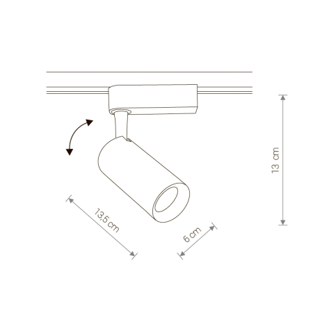 Однофазный LED светильник 20W 4000К для трека Nowodvorski Profile Iris 9006 