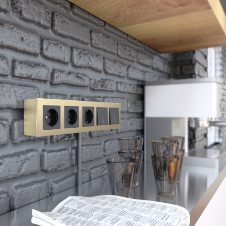 Короб накладной для розетки Werkel шампань W8000011