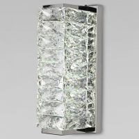 Накладной светильник Eurosvet Blitz 40259 LED хром/ прозрачный хрусталь Strotskis
