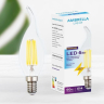 Филаментная светодиодная лампа E14 6W 4200К (белый) C37L-F Filament Ambrella light (202215) 