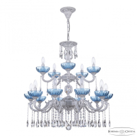 Подвесная люстра Bohemia Ivele Crystal AL7801 AL78101/10+5/250/2D A WMN P Aquamarine/M-1H
