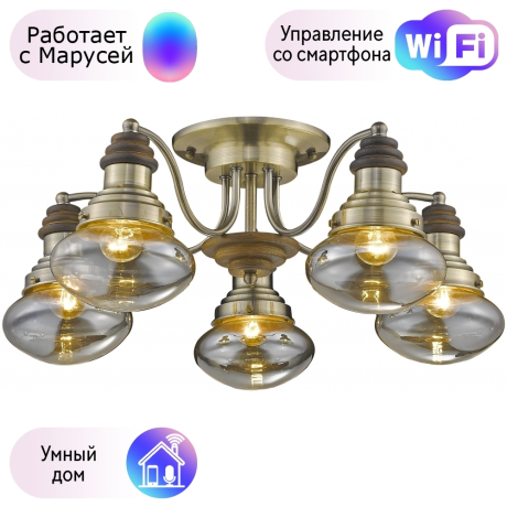 Потолочная люстра Velante с поддержкой Маруся 306-507-05-М 