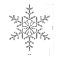 Светодиодная фигура Снежинка холодный свет Ardecoled ARD-Snowflake-M3-920X920-432Led White (25306)