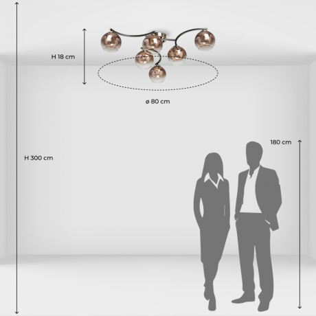 Люстра потолочная с лампочками DeMarkt 220013306+Lamps 