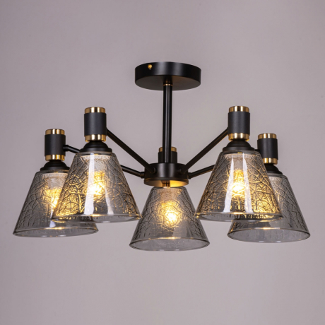 Люстра на штанге с лампочками DeMarkt 635011205+Lamps 