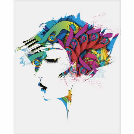 Картина по номерам 40х50 см, ОСТРОВ СОКРОВИЩ "Строгий профиль", на подрамнике, акрил, кисти, 663358 (663358)