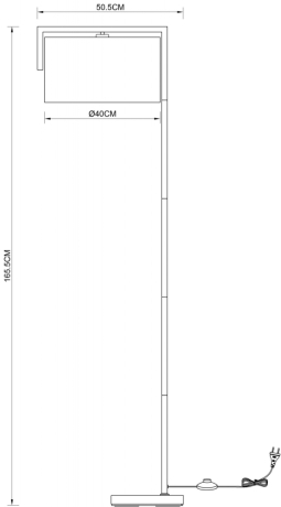 Торшер с абажуром Arte Lamp Aperol A5031PN-1PB 