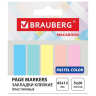 Нарушена упаковка! <652414> Закладки клейкие пастельные BRAUBERG MACAROON 45х12 мм, 100 штук (5 цветов х 20 листов), 115212 (115212)