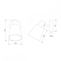 Нарушена упаковка! <155518> Настенный светильник Eurosvet 20080/1 хром/голубой (85993)