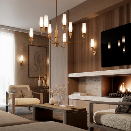 Люстра на штанге Odeon Light Lolla Midcent 6625/8 