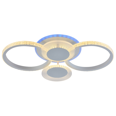 Светодиодная диммируемая люстра с ПДУ Profit Light 5883/4 WHT 76W+6,5W RGB 