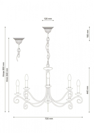 Люстра подвесная с Led лампочками в комплекте Lucia Tucci Fondi 330.8 Antique+Lamps 