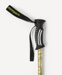 Нарушена упаковка!  <772205> Треккинговые палки Travel Pacemaker, 65-135 см, 3-секционные, светло-серый/лайм Berger ЦБ-00004475