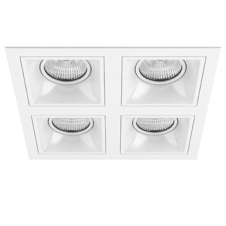 D54606060606 Встраиваемый точечный светильник Domino Quadro Lightstar (комплект из 214546+214506+214506+214506+214506) 