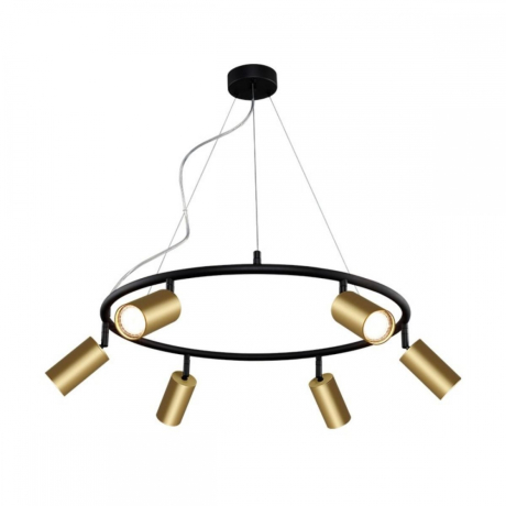 Люстра подвесная с Led лампочками в комплекте CRYSTAL LUX CLT 015C6 D600 BL-GO+Lamps