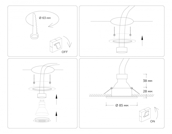 Светильник встраиваемый Ambrella lightTechno Spot Standard Tech TN102450 